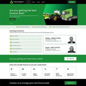 Green Triangle Finance & Leasing Website Design
